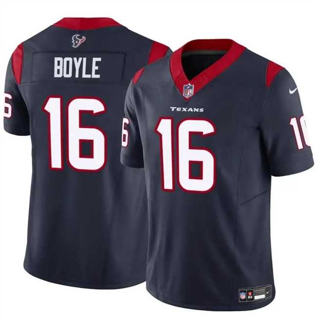 Men & Women & Youth Houston Texans #16 Tim Boyle Navy 2024 F.U.S.E Vapor Untouchable Stitched Jersey->houston texans->NFL Jersey